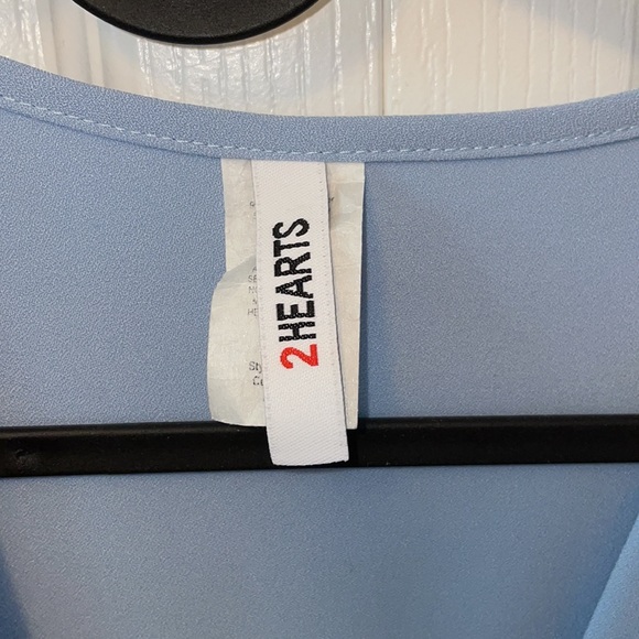 2HEARTS LIGHT BLUE WRAP DRESS SIZE S - Picture 4 of 5